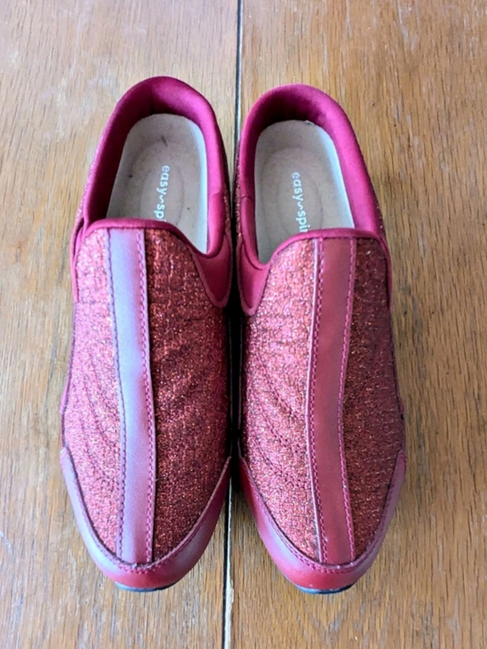 Traveltime Red Glitter Clog Casual Walking Mules Women's Size 9N